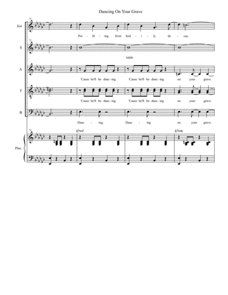 Dancing On Your Grave (Solo with SATB Divisi) image number null