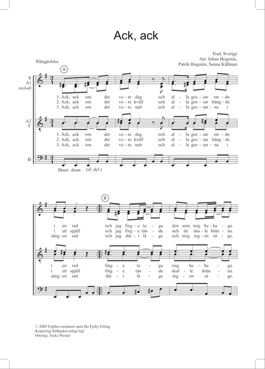 Ack, ack Choir scores gallery preview page 2