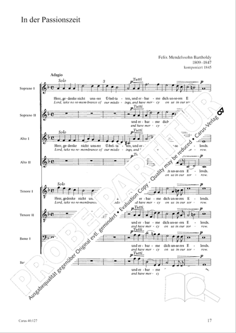 Sechs Spruche zum Kirchenjahr op. 79 Score scores gallery preview page 18