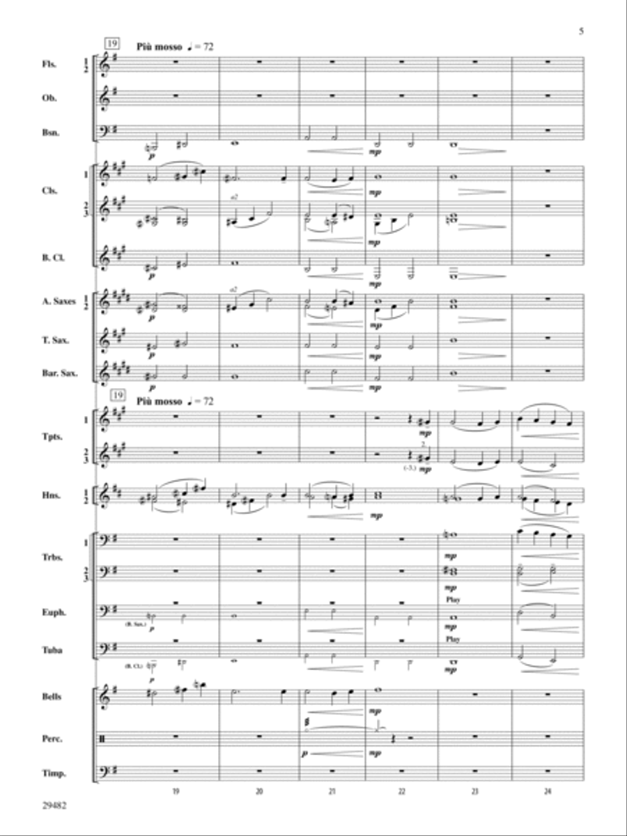 Evensong: Score Concert Band scores gallery preview page 5
