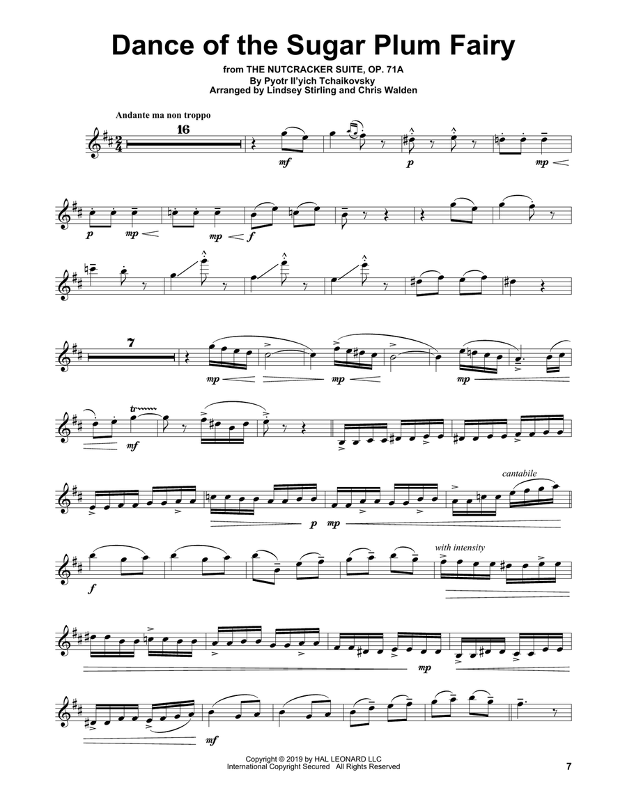 Dance Of The Sugar Plum Fairy (from The Nutcracker Suite, Op. 71a) Violin Solo scores gallery preview page 1