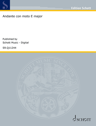 Book cover for Andante con moto E major