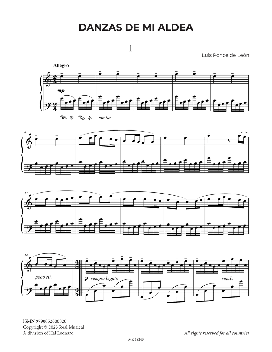 Danzas de Mi Aldea Danzas de Mi Aldea Piano Solo scores gallery preview page 1