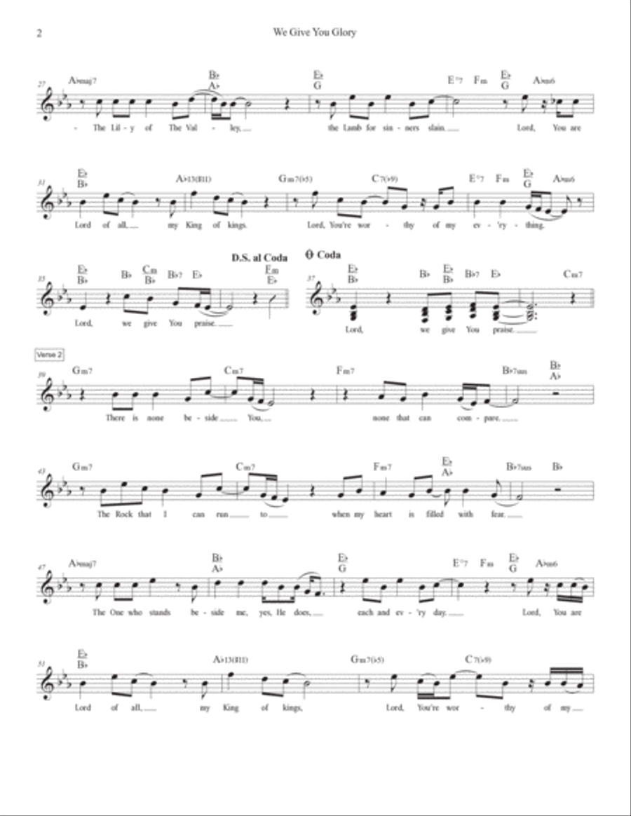 Lord, We Give You Glory Lord, We Give You Glory Piano scores gallery preview page 2
