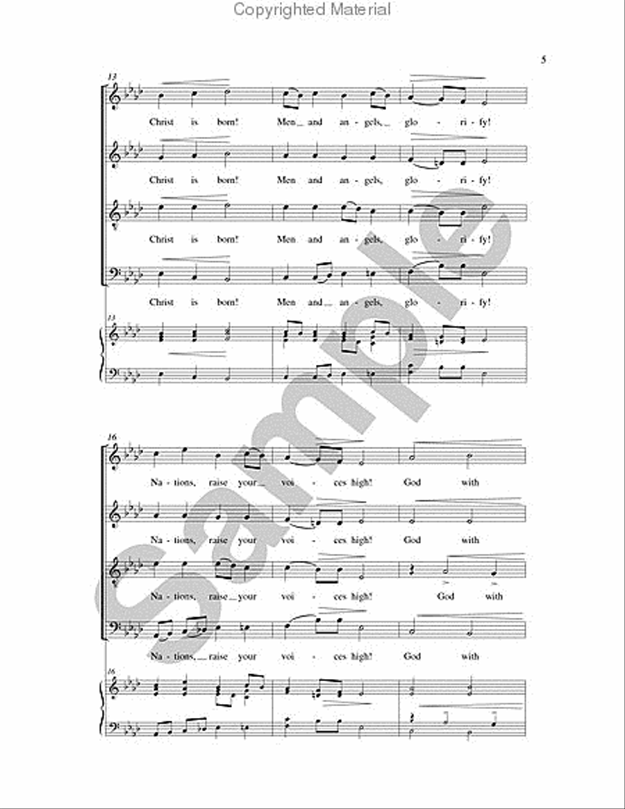 Angel Choirs in Heaven Rejoice 4-Part scores gallery preview page 4