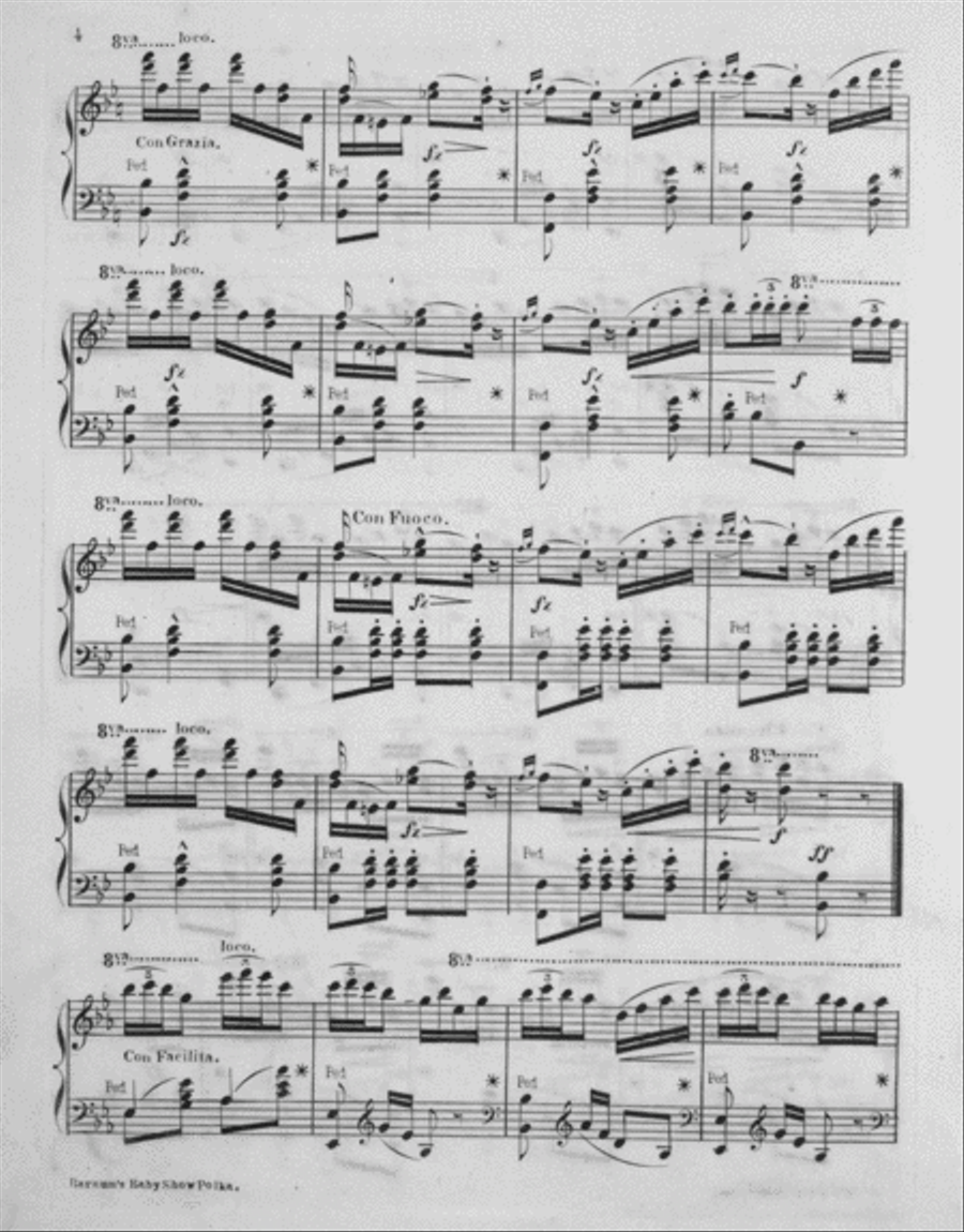 Barnum's Baby Show polk Piano Solo scores gallery preview page 3