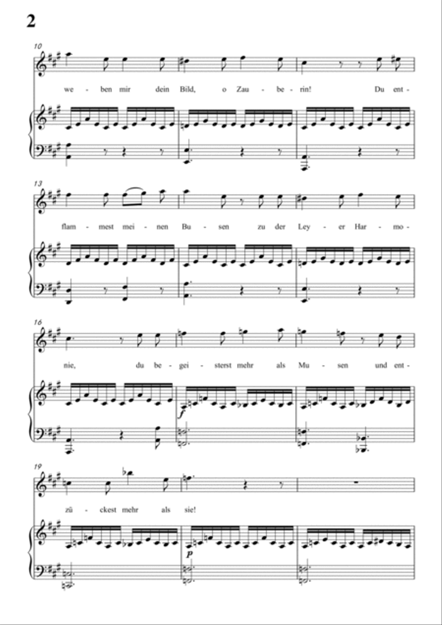 Schubert-Als ich sie errothen sah in A for Vocal and Piano Voice scores gallery preview page 3