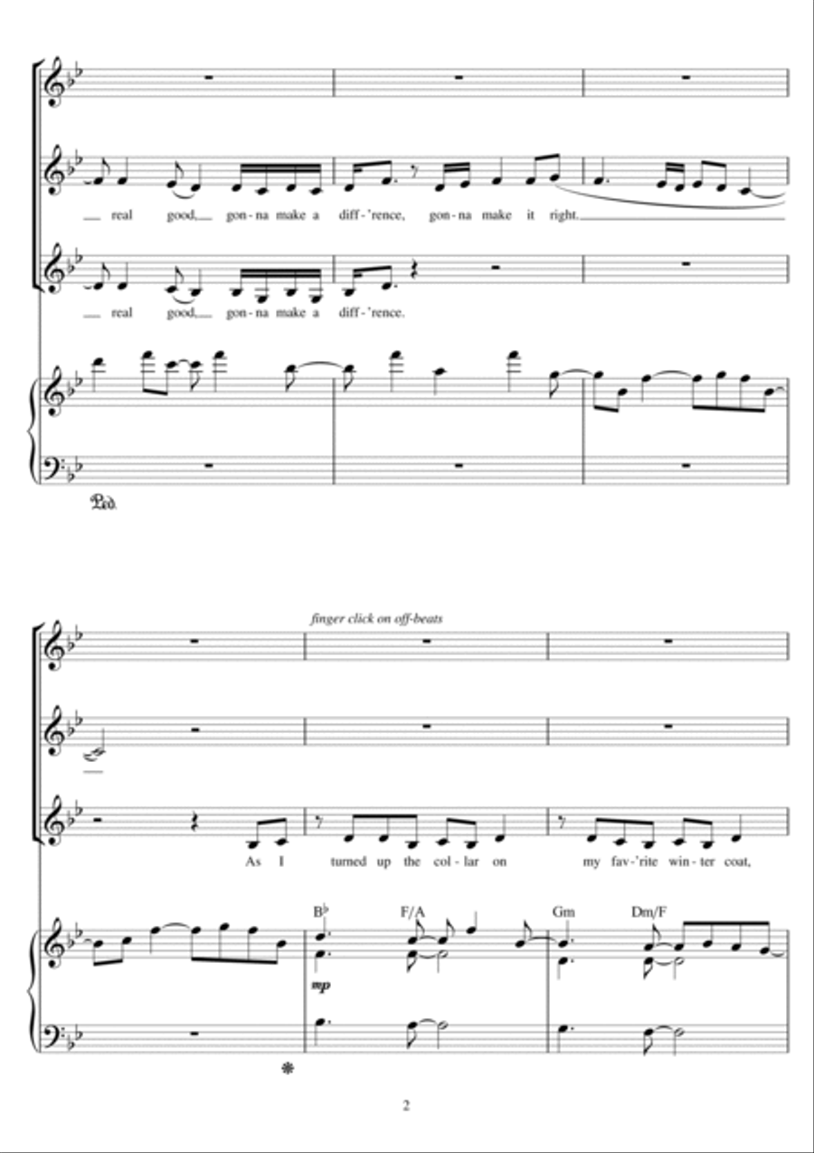 Man In The Mirror (arr. Jonathan Wikeley) SSA scores gallery preview page 2