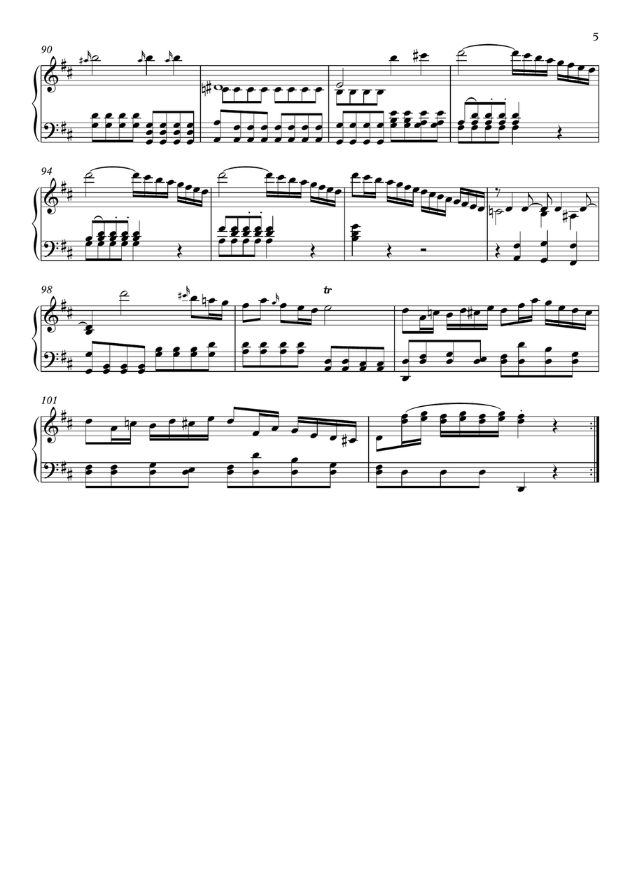 Divertimento K.136 – Piano Solo Version Piano Solo scores gallery preview page 5