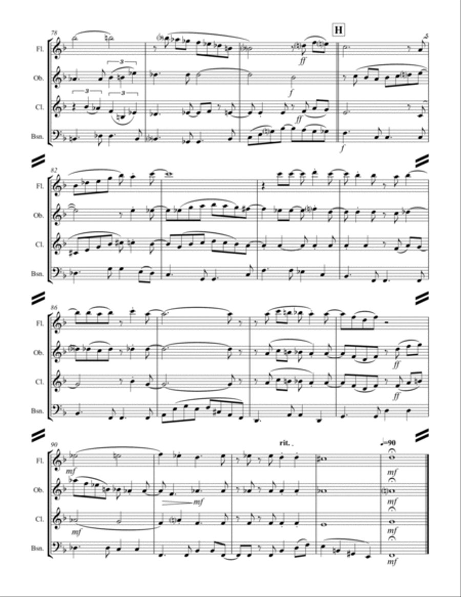 Wave Wave Woodwind Quartet scores gallery preview page 6
