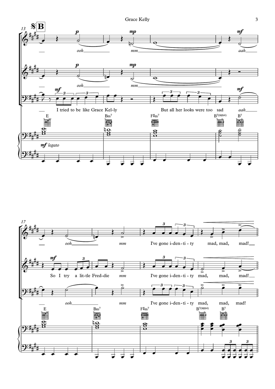 Grace Kelly 3-Part scores gallery preview page 3