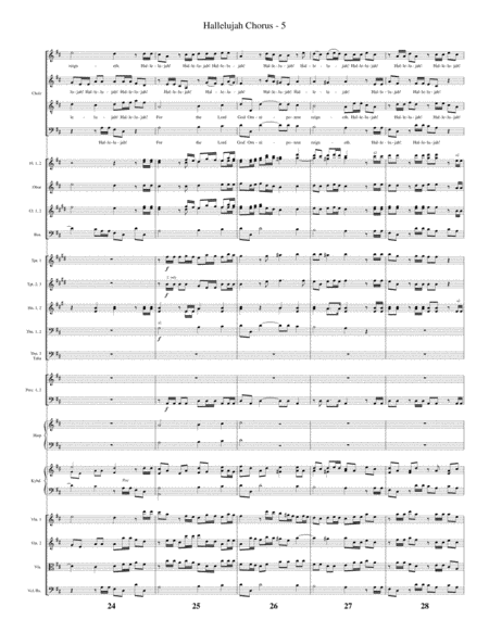 Hallelujah Chorus (orchestration, key of D)