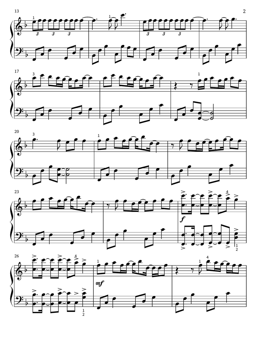 Dance The Night Away Easy Piano scores gallery preview page 2