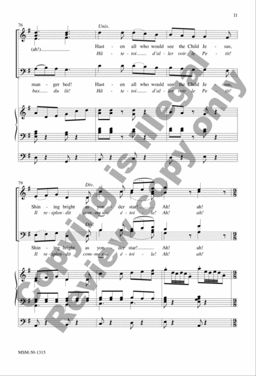 Bring a Torch, Jeanette, Isabella 4-Part scores gallery preview page 11