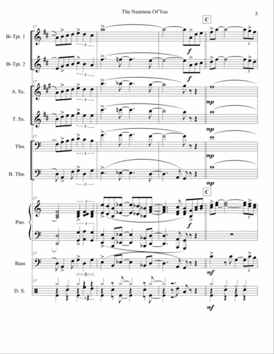 The Nearness Of You Jazz Ensemble scores gallery preview page 5