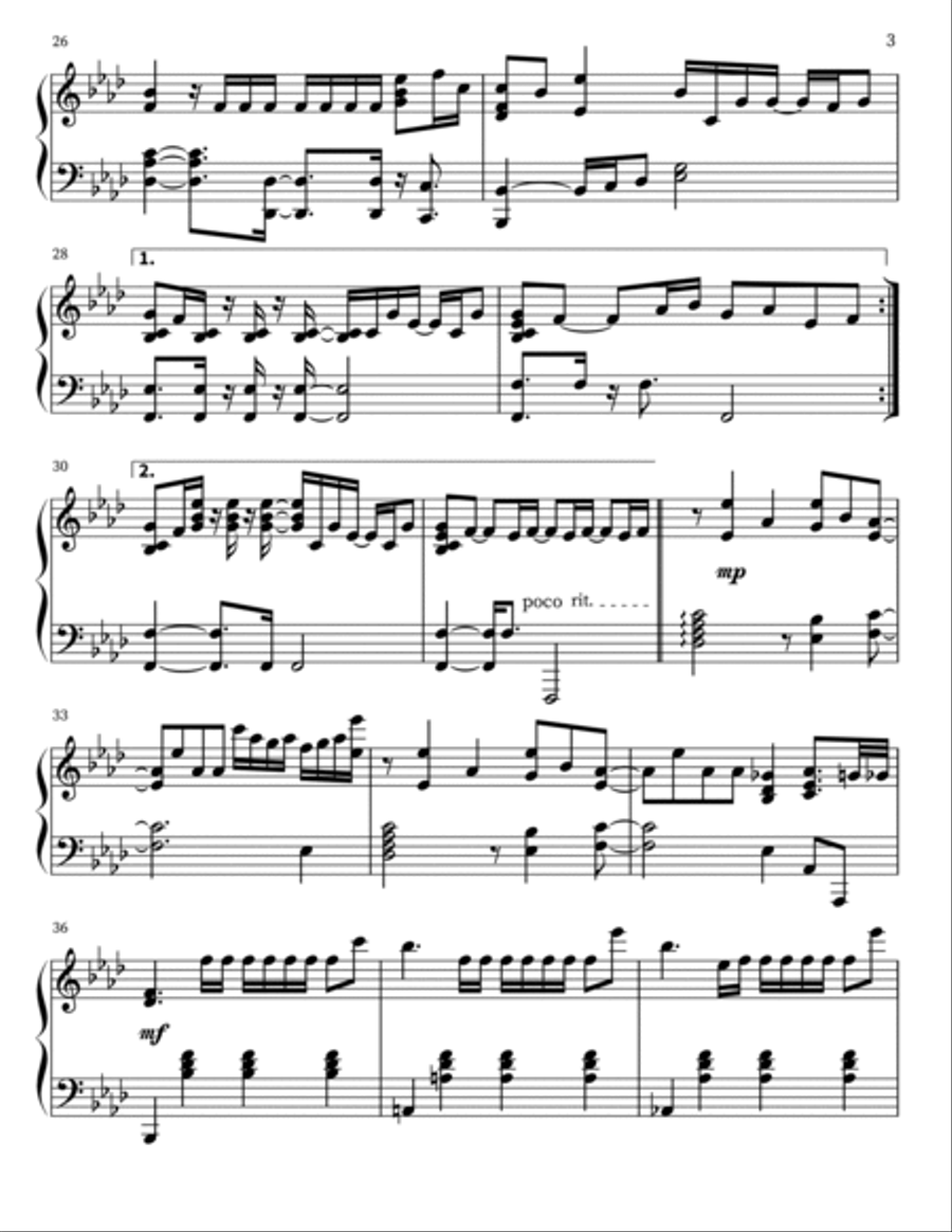 Doughnut Piano Solo scores gallery preview page 4