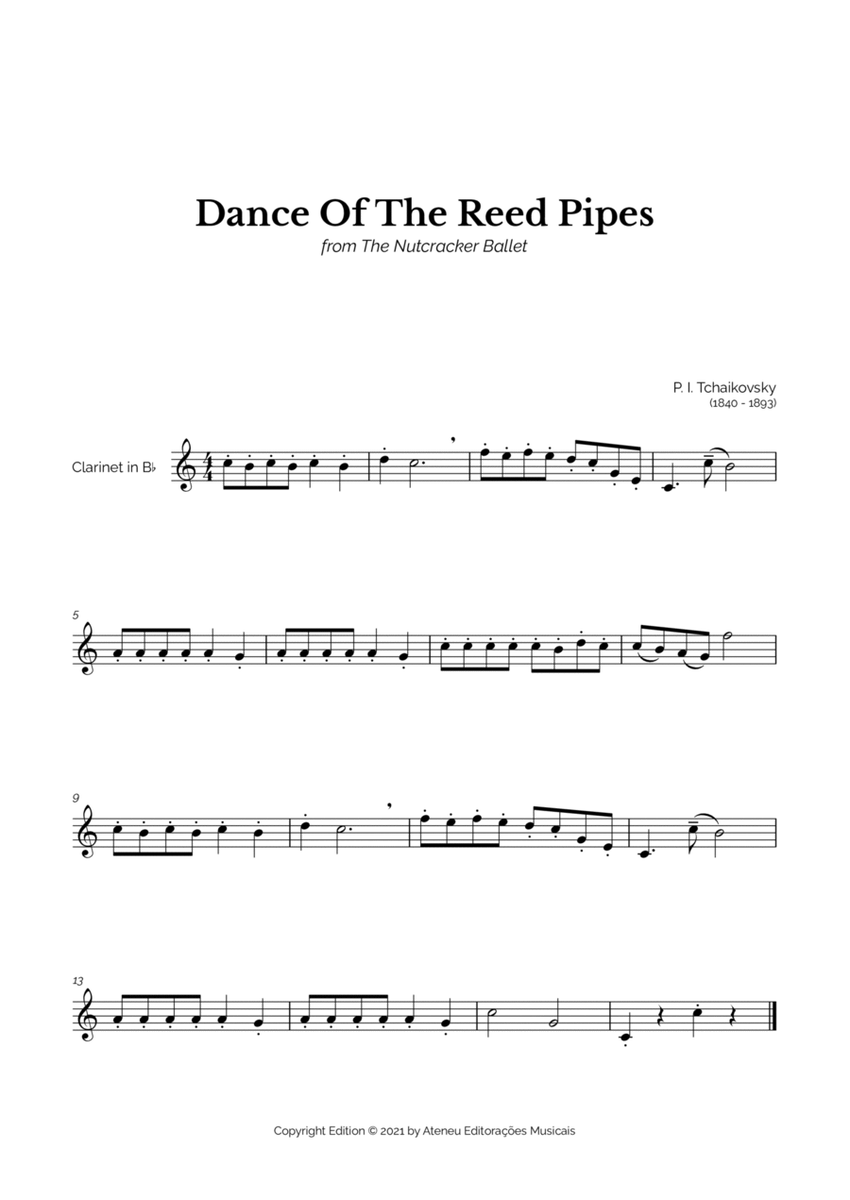 Dance Of The Reed Pipes for Easy Clarinet Solo image number null
