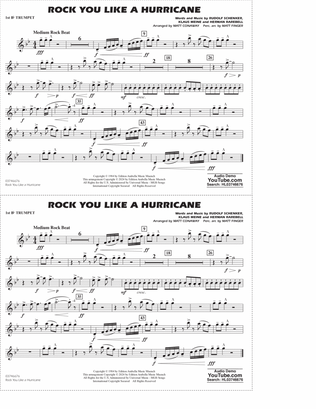 Rock You Like A Hurricane (arr. Conaway/Finger) - 1st Bb Trumpet