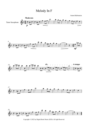 Melody In F - Anton Rubinstein (Tenor Sax)