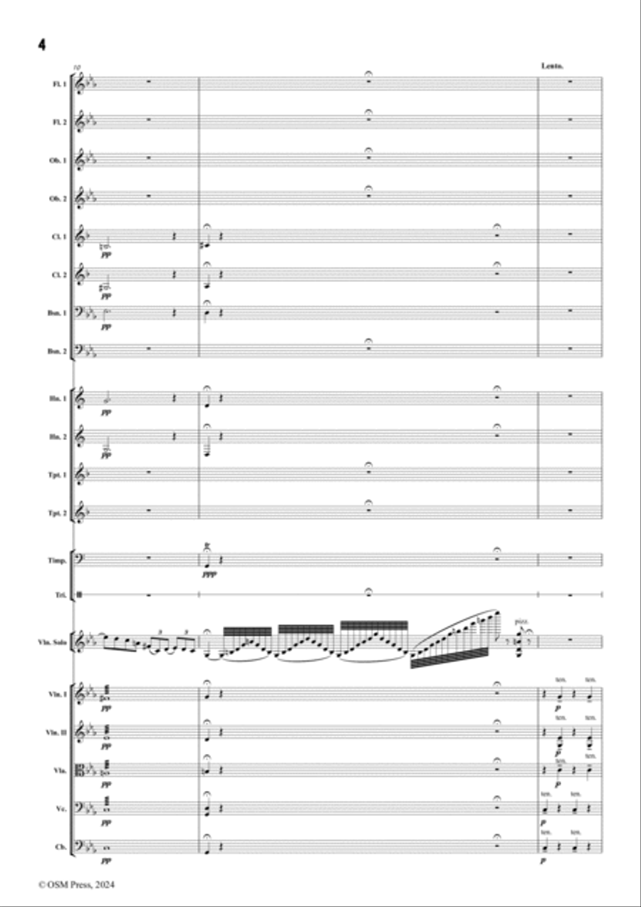 Sarasate-Zigeunerweisen(Gypsy Airs),Op.20,for Violin and Orchestra String Orchestra scores gallery preview page 4