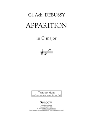 Debussy: Apparition (transposed to C major)