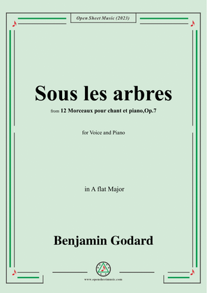 B. Godard-Sous les arbres,Op.7 No.2,from '12 Morceaux pour chant et piano,Op.7',in A flat Major