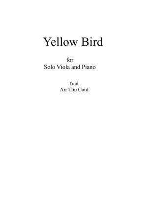Book cover for Yellow Bird. For Solo Viola and Piano