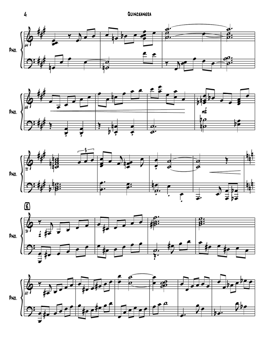 Quinceañera (sweet sixteen) Piano Solo scores gallery preview page 4