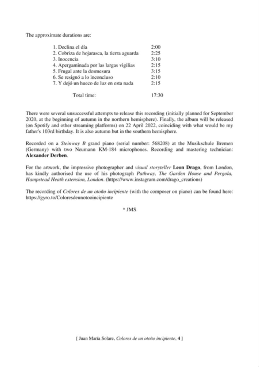 Colores de un otoño incipiente Piano Method scores gallery preview page 5
