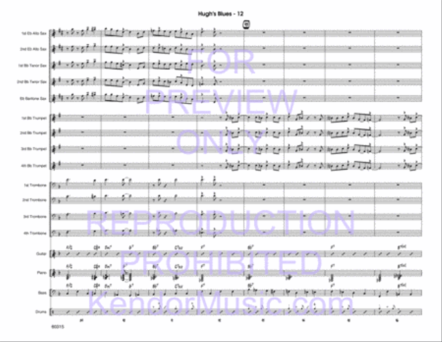 Hugh's Blues Jazz Ensemble scores gallery preview page 13