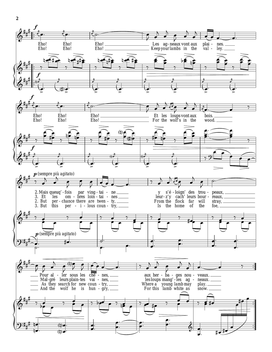 Eho! Eho! Piano, Vocal scores gallery preview page 2