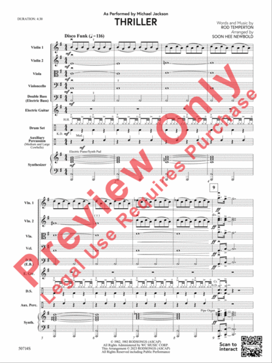 Thriller Thriller String Orchestra scores gallery preview page 5