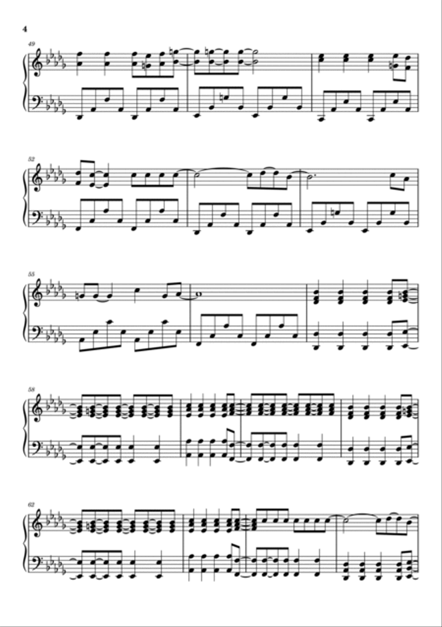Viva La Vida Piano Solo scores gallery preview page 4