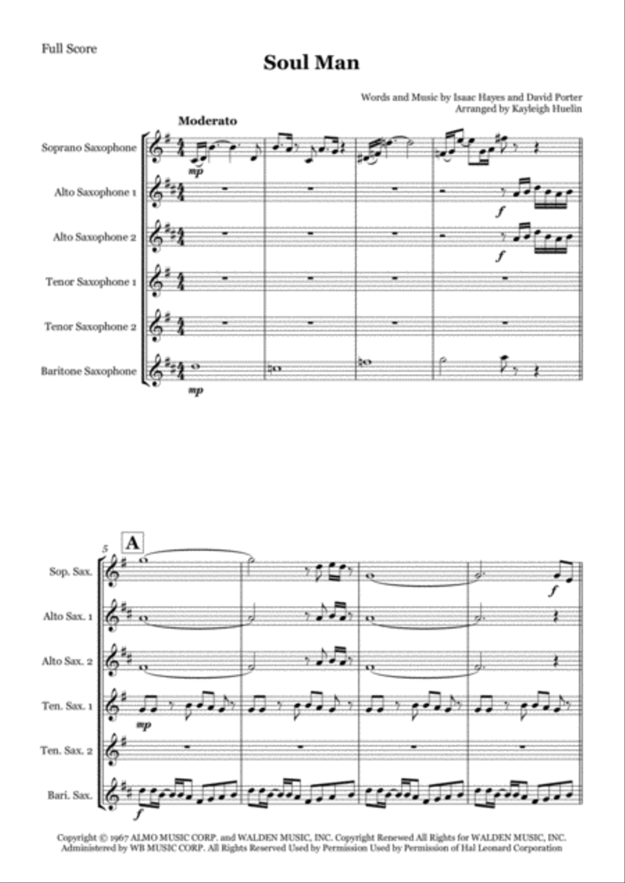 Soul Man Soul Man Woodwind Ensemble scores gallery preview page 1