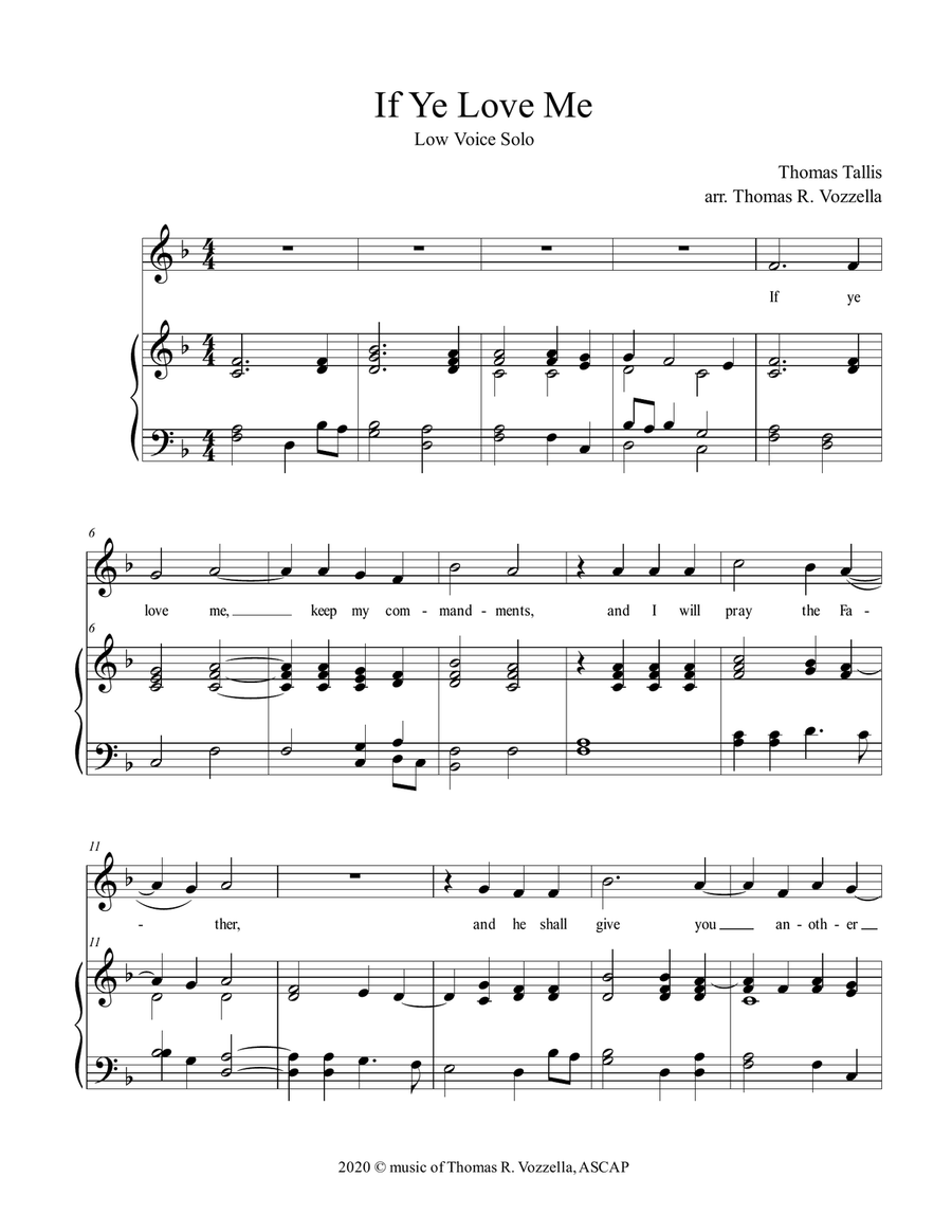 If Ye love Me (Solo Voice - High and Low) Voice Solo scores gallery preview page 2
