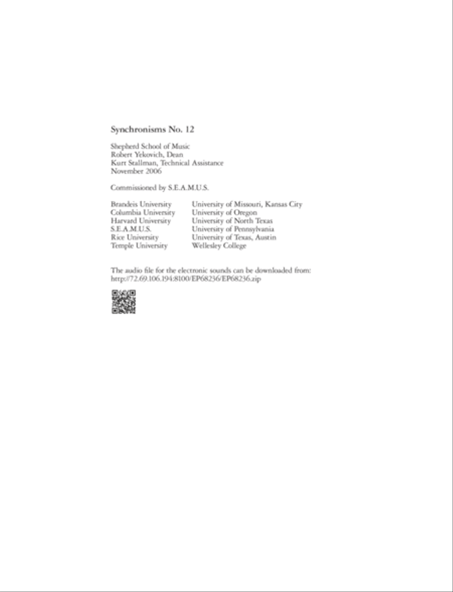 Synchronisms No. 12 for Bb Clarinet and Electronic Sounds B-Flat Clarinet scores gallery preview page 3