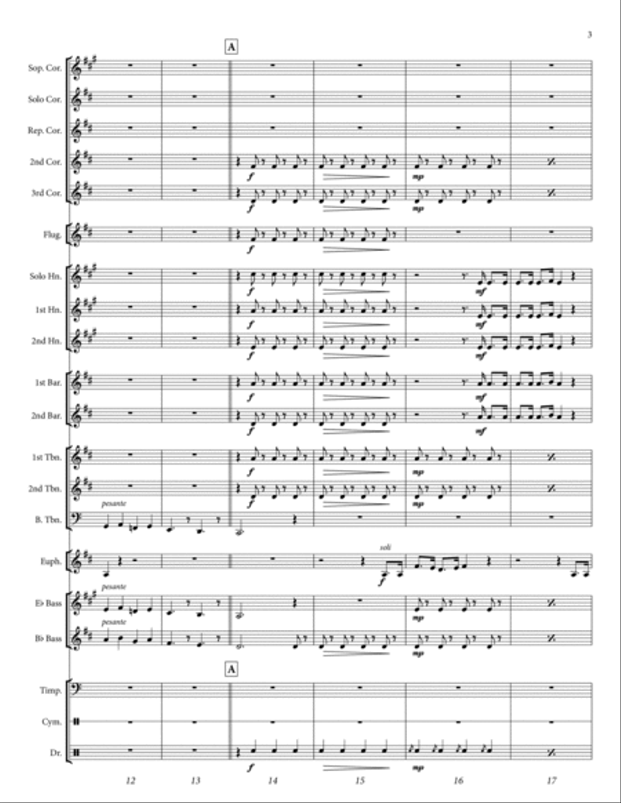 When The Foeman Bares His Steel (from Pirates of Penzance) Brass Band scores gallery preview page 4