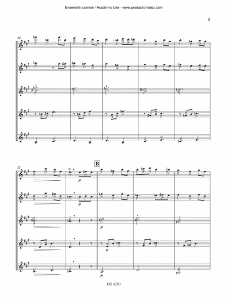 Barcarolle bohème Guitar Ensemble scores gallery preview page 5