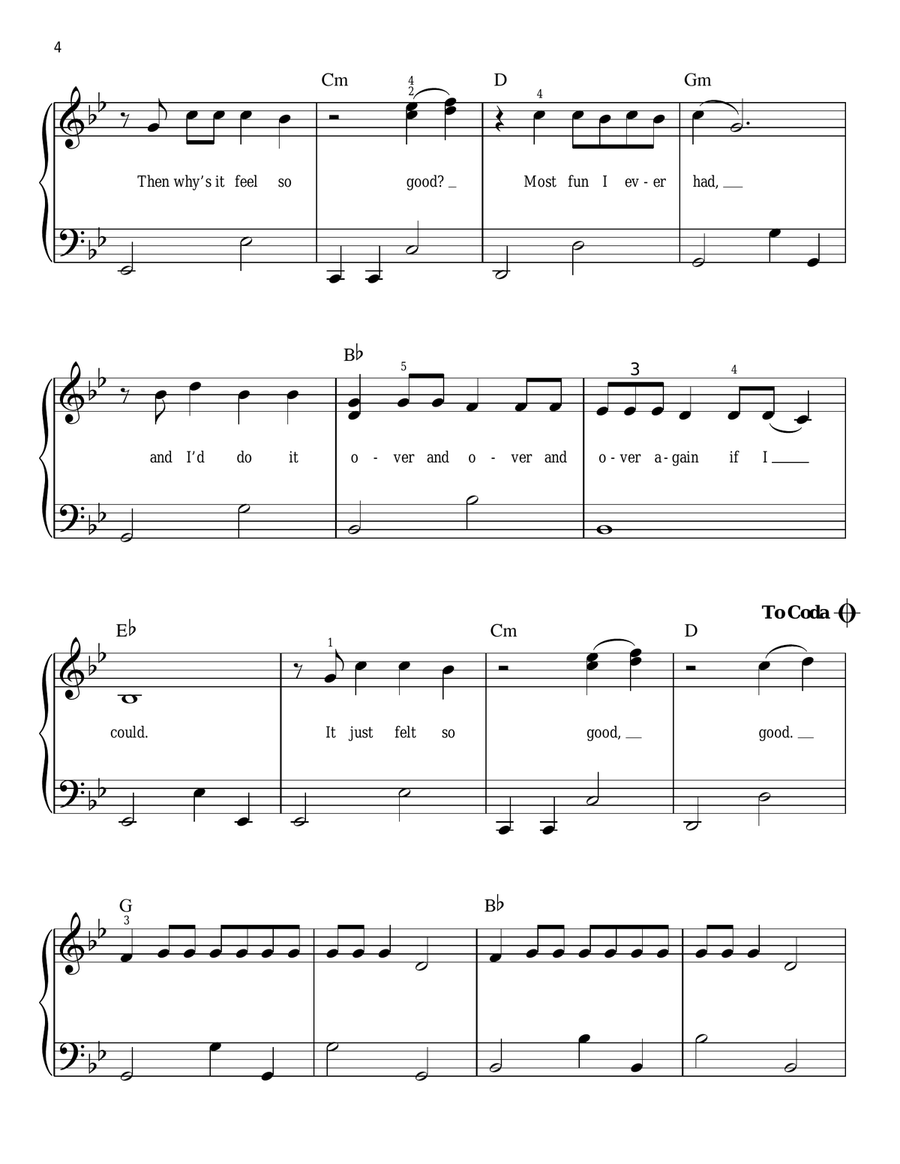 I Did Something Bad Easy Piano scores gallery preview page 4