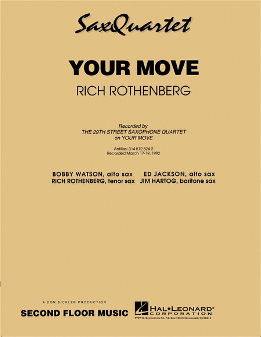 Your Move Saxophone Quartet scores gallery preview page 1