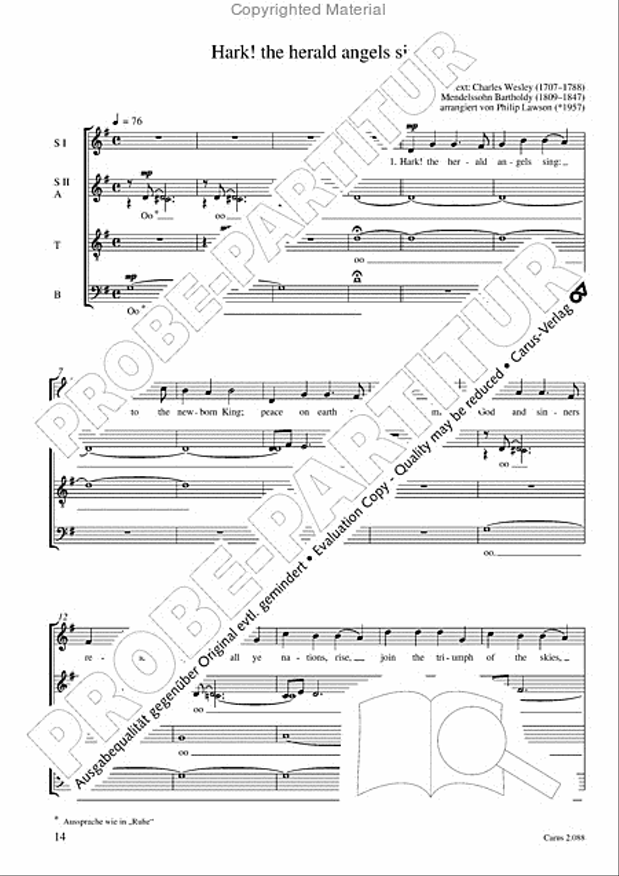 Calmus Christmas Carols Choir scores gallery preview page 15