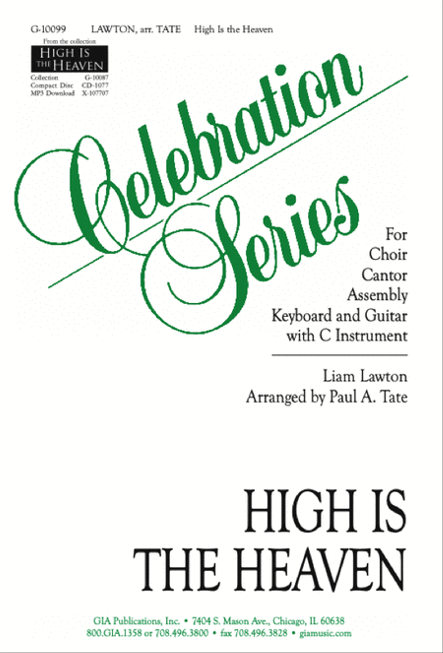 High Is the Heaven 4-Part scores gallery preview page 1