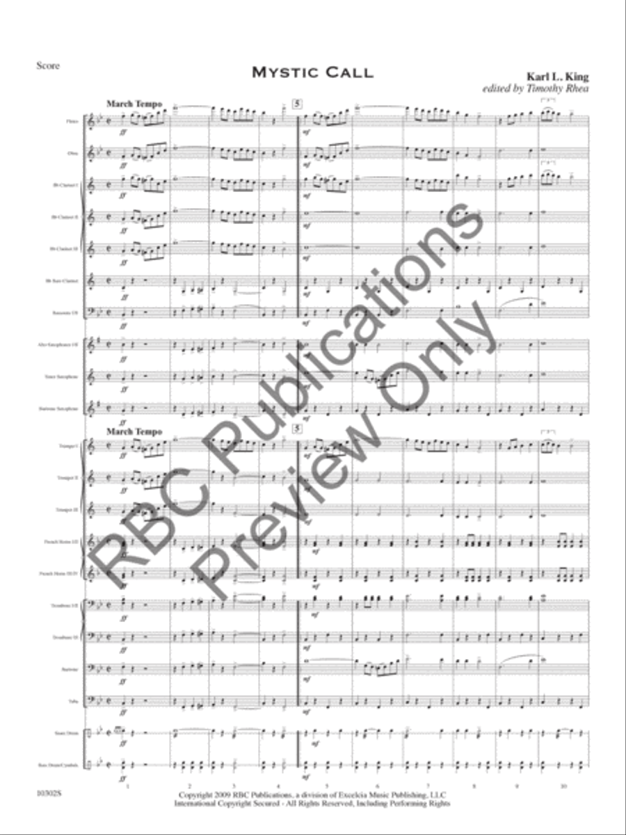 Mystic Call Mystic Call Concert Band scores gallery preview page 4