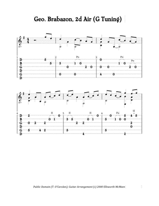 George Brabazon, 2d Air (For Fingerstyle Guitar in G Tuning)
