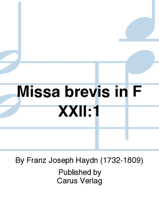 Book cover for Missa brevis in F major