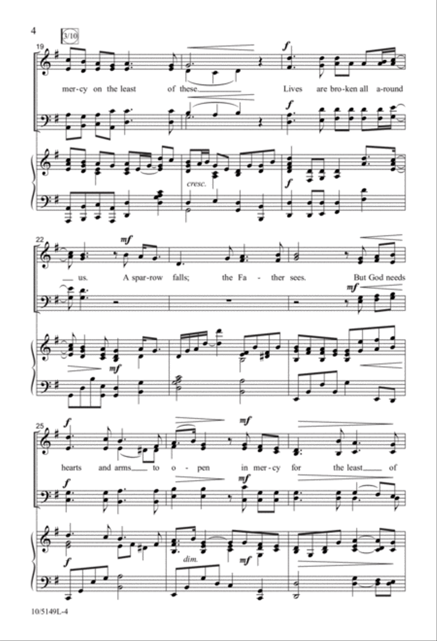 The Least of These 4-Part scores gallery preview page 4