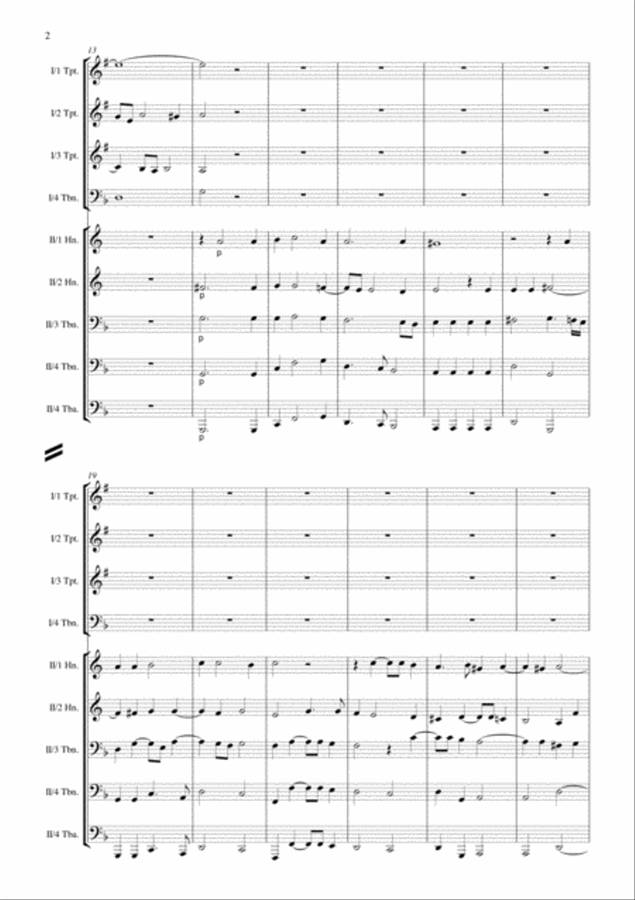 Sonata pian' e forte by Giovanni Gabrieli arranged for brass Brass Ensemble scores gallery preview page 3
