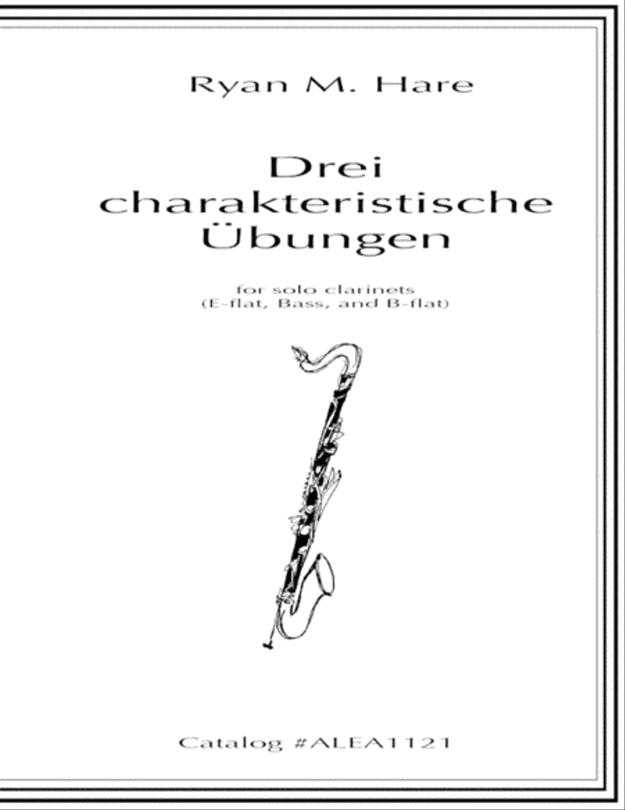 Drei charakteristische Ubungen B-Flat Clarinet scores gallery preview page 1