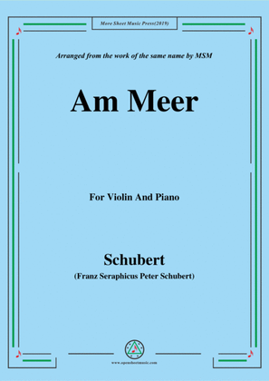 Book cover for Schubert-Am meer,for Violin and Piano