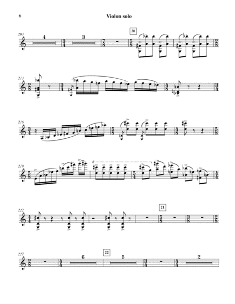 Concerto for violin (violin part) Orchestra scores gallery preview page 6